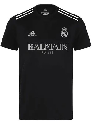 Real Madrid x Balmain special jersey soccer uniform men's black sports football kit top shirt 2024-2025